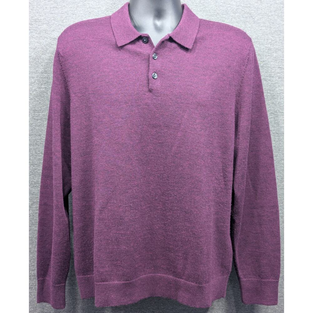 Lands' End Men's Polo Shirt - Purple